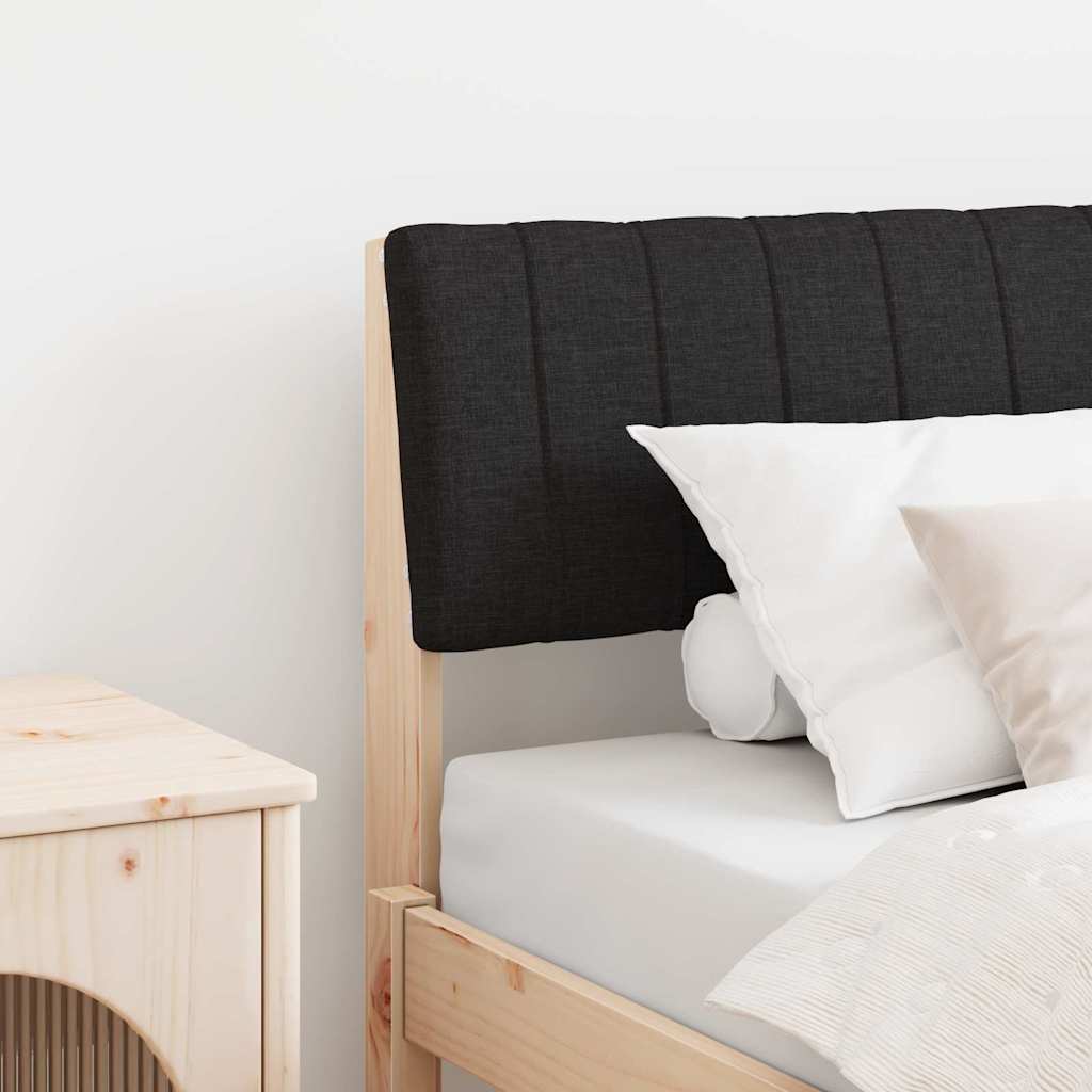 Gepolstertes Kopfteil Schwarz 90 cm Massives Kiefernholz