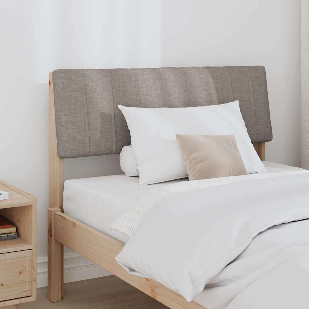 Gepolstertes Kopfteil Taupe 90 cm Massives Kiefernholz