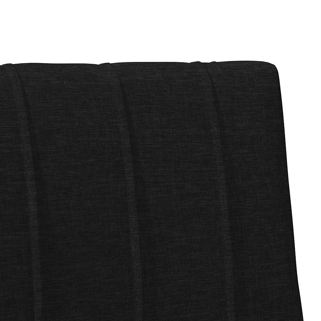 Gepolstertes Kopfteil Schwarz 75 cm Massives Kiefernholz