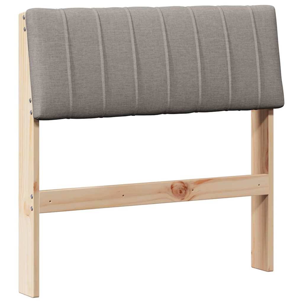 Gepolstertes Kopfteil Taupe 75 cm Massives Kiefernholz
