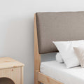 Gepolstertes Kopfteil Taupe 200 cm Massives Kiefernholz
