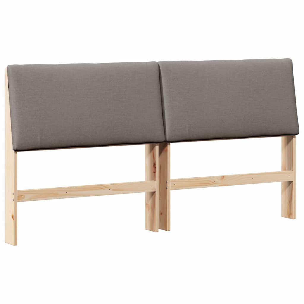 Gepolstertes Kopfteil Taupe 200 cm Massives Kiefernholz