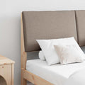 Gepolstertes Kopfteil Taupe 160 cm Massives Kiefernholz