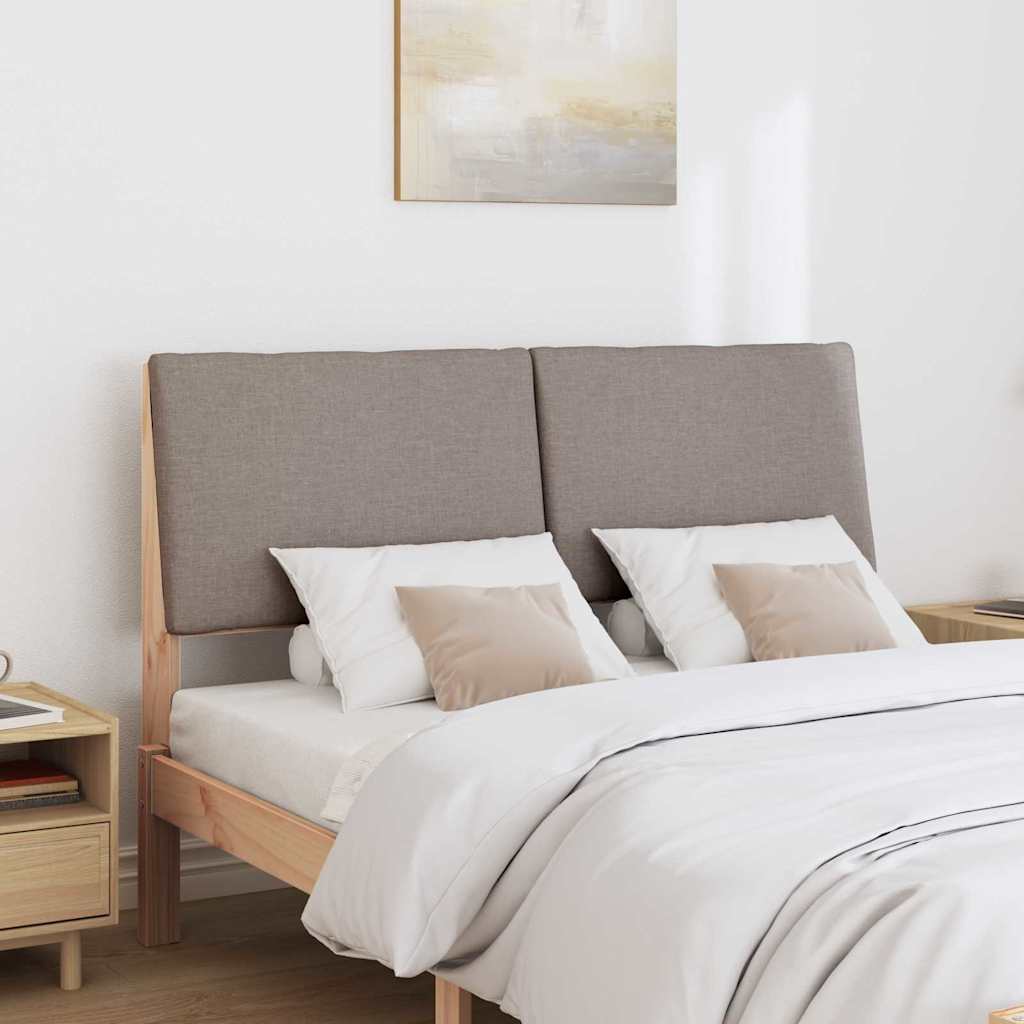 Gepolstertes Kopfteil Taupe 160 cm Massives Kiefernholz