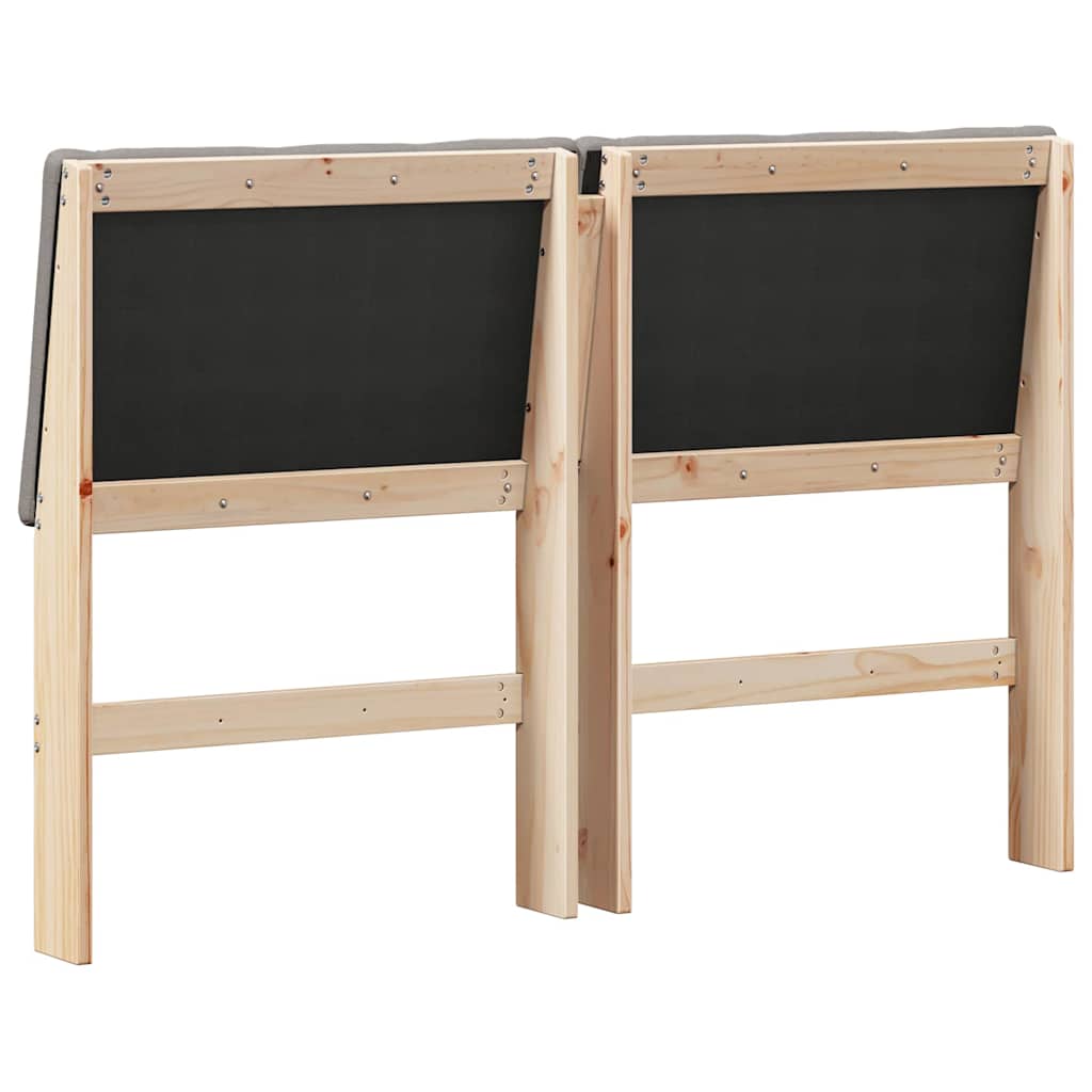 Gepolstertes Kopfteil Taupe 160 cm Massives Kiefernholz