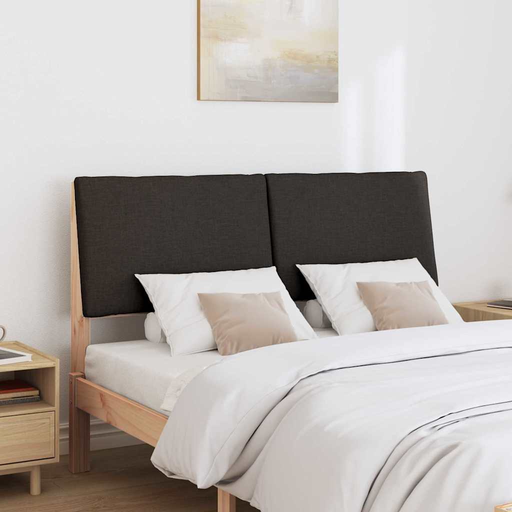 Gepolstertes Kopfteil Schwarz 150 cm Massives Kiefernholz