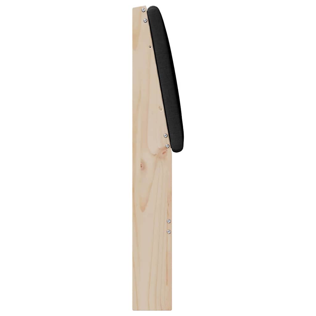 Gepolstertes Kopfteil Schwarz 140 cm Massives Kiefernholz