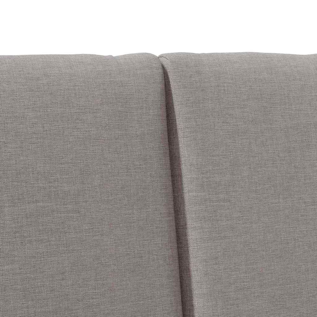 Gepolstertes Kopfteil Taupe 120 cm Massives Kiefernholz