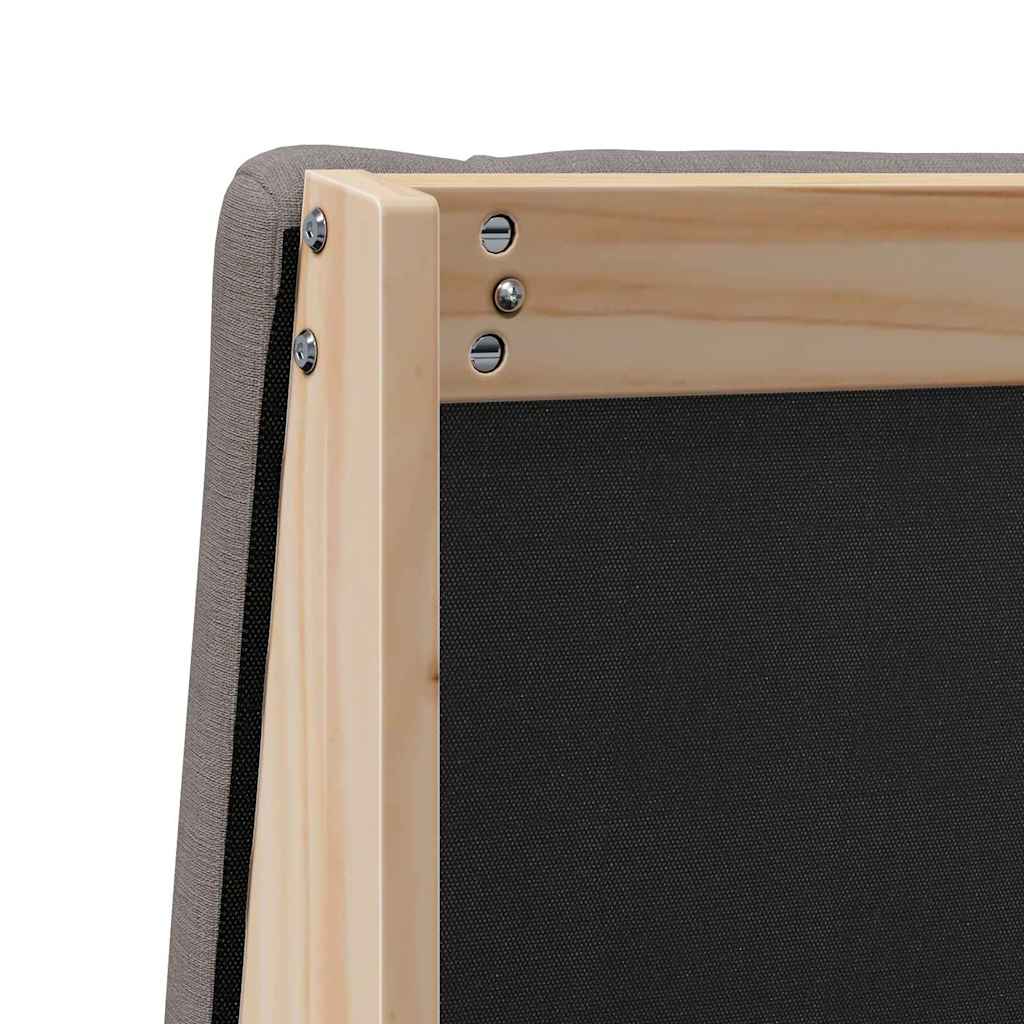 Gepolstertes Kopfteil Taupe 120 cm Massives Kiefernholz