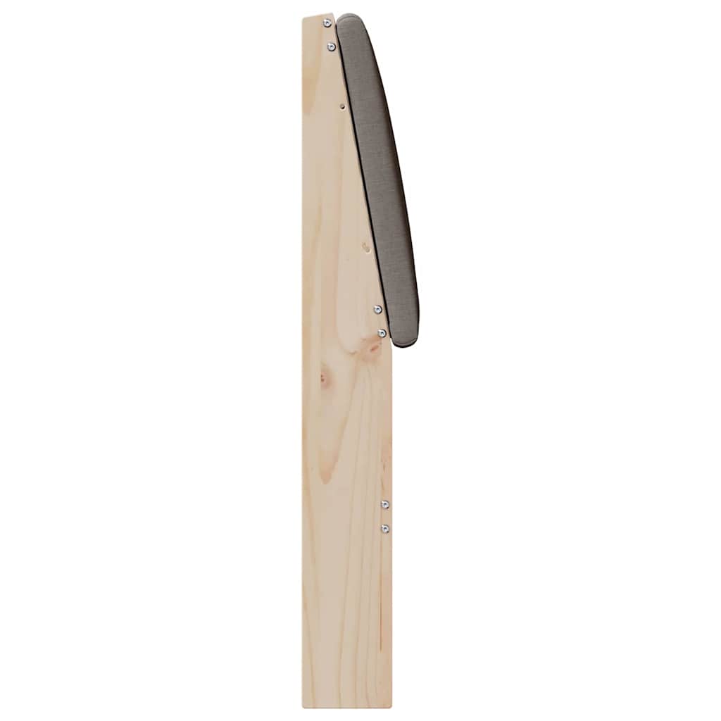 Gepolstertes Kopfteil Taupe 120 cm Massives Kiefernholz