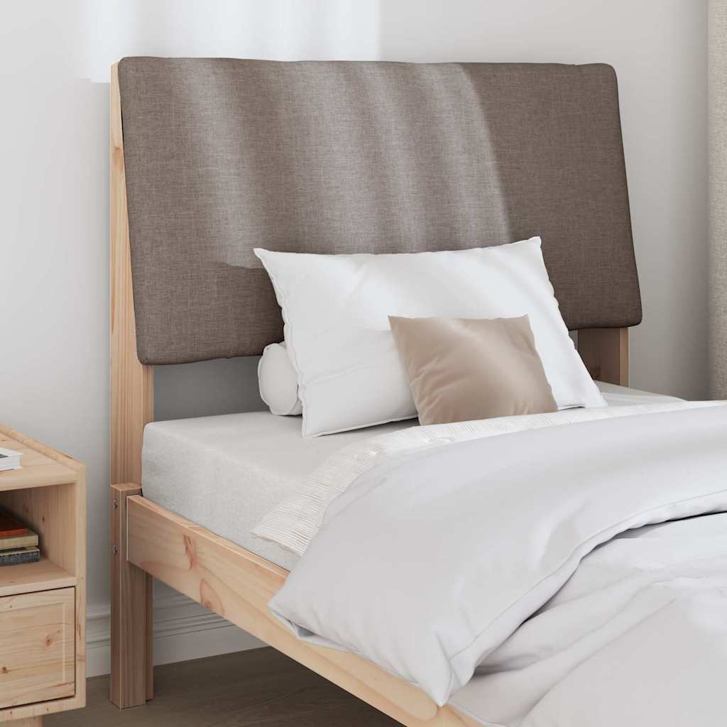 Gepolstertes Kopfteil Taupe 100 cm Massives Kiefernholz