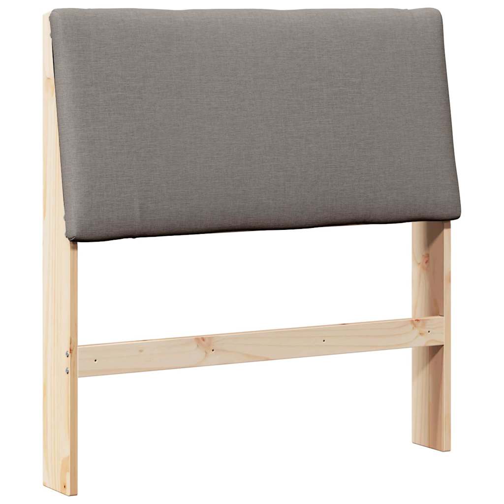 Gepolstertes Kopfteil Taupe 100 cm Massives Kiefernholz