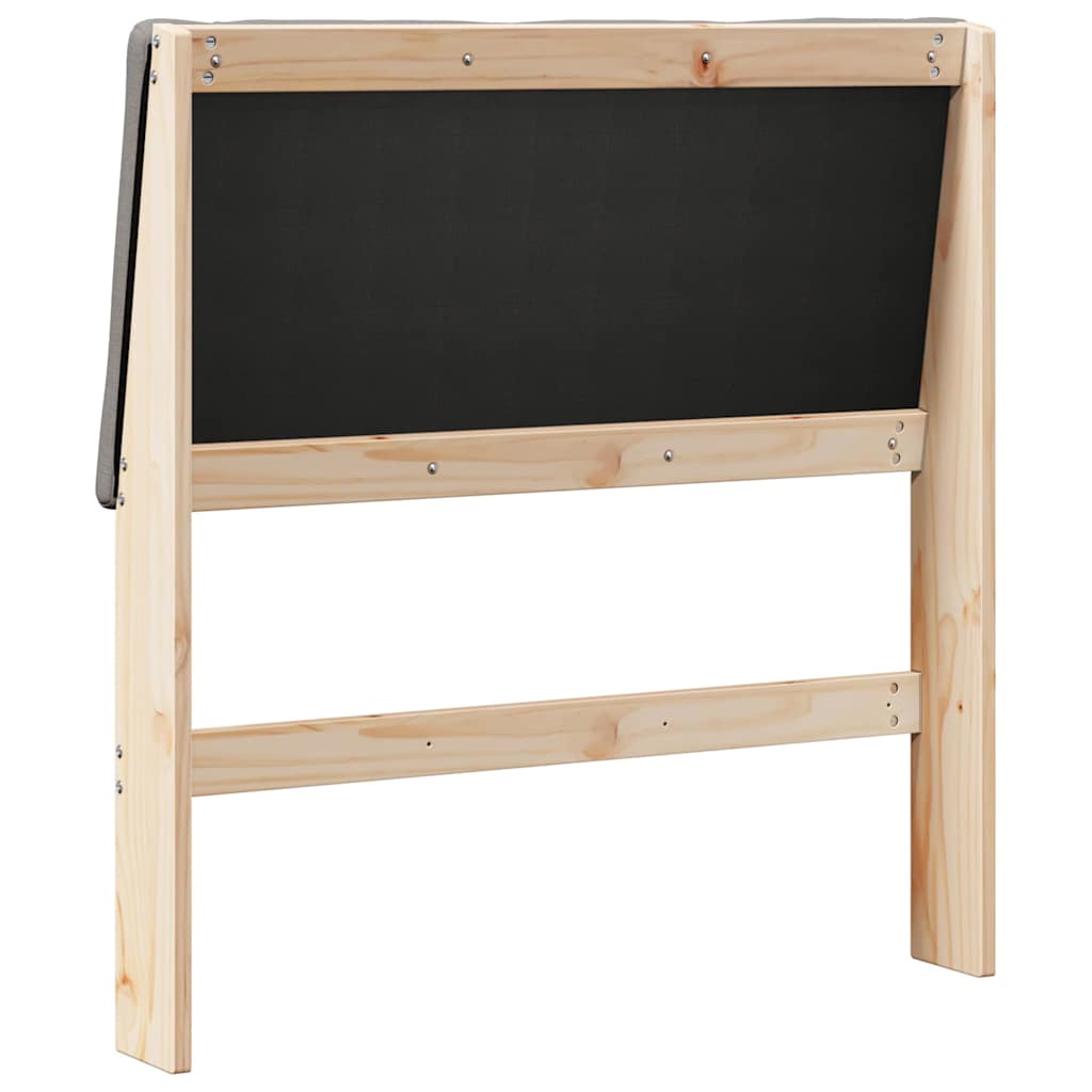 Gepolstertes Kopfteil Taupe 90 cm Massives Kiefernholz