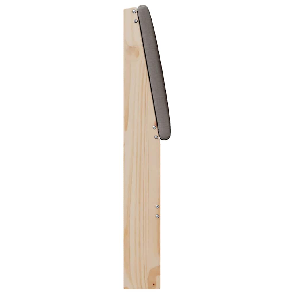 Gepolstertes Kopfteil Taupe 90 cm Massives Kiefernholz