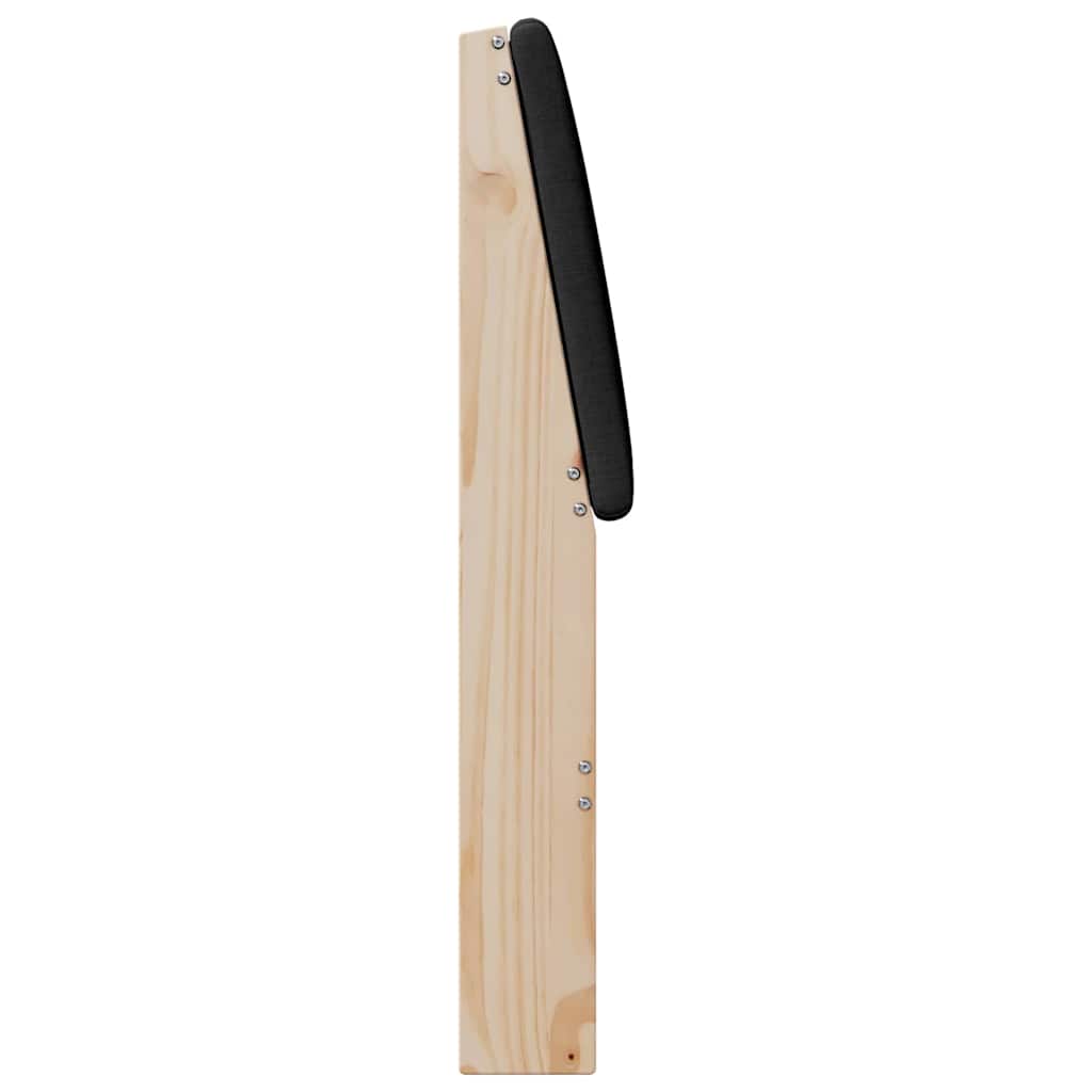 Gepolstertes Kopfteil Schwarz 80 cm Massives Kiefernholz