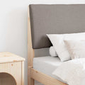 Gepolstertes Kopfteil Taupe 80 cm Massives Kiefernholz