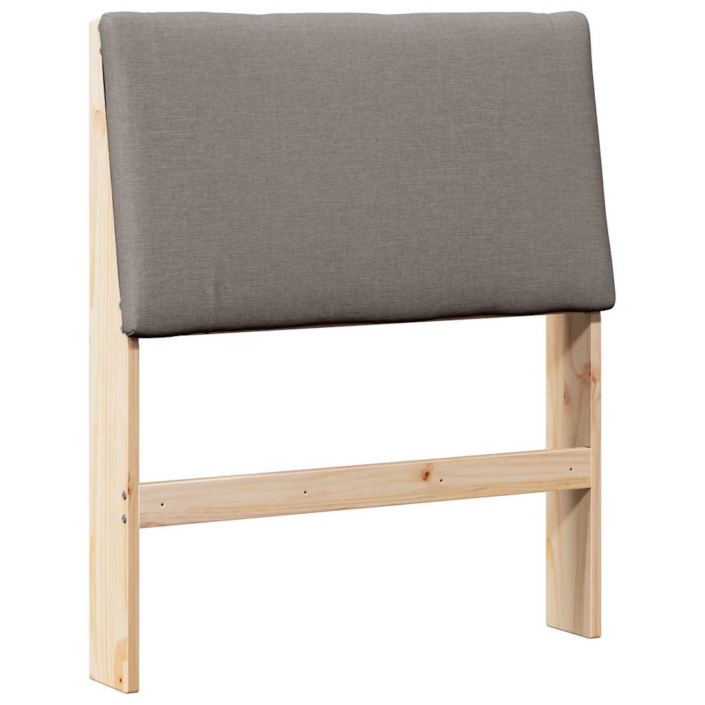 Gepolstertes Kopfteil Taupe 80 cm Massives Kiefernholz
