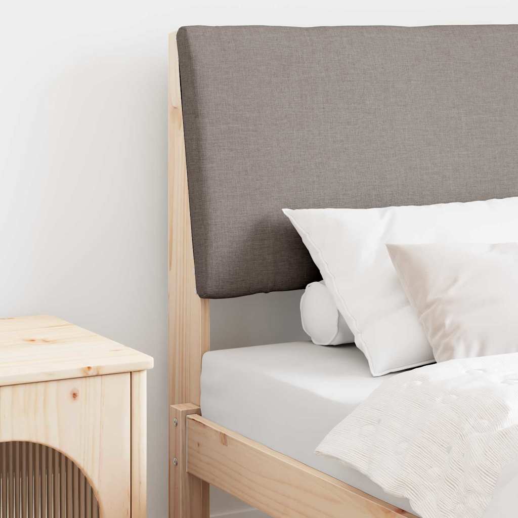 Gepolstertes Kopfteil Taupe 75 cm Massives Kiefernholz