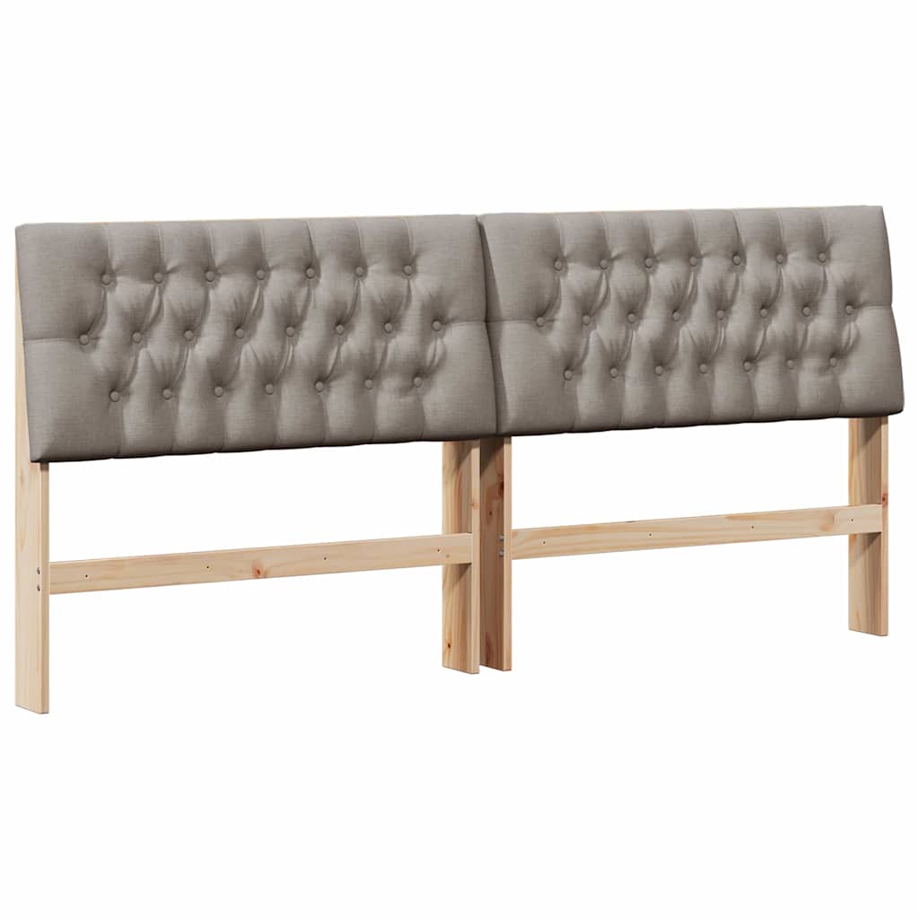 Gepolstertes Kopfteil Taupe 200 cm Massives Kiefernholz