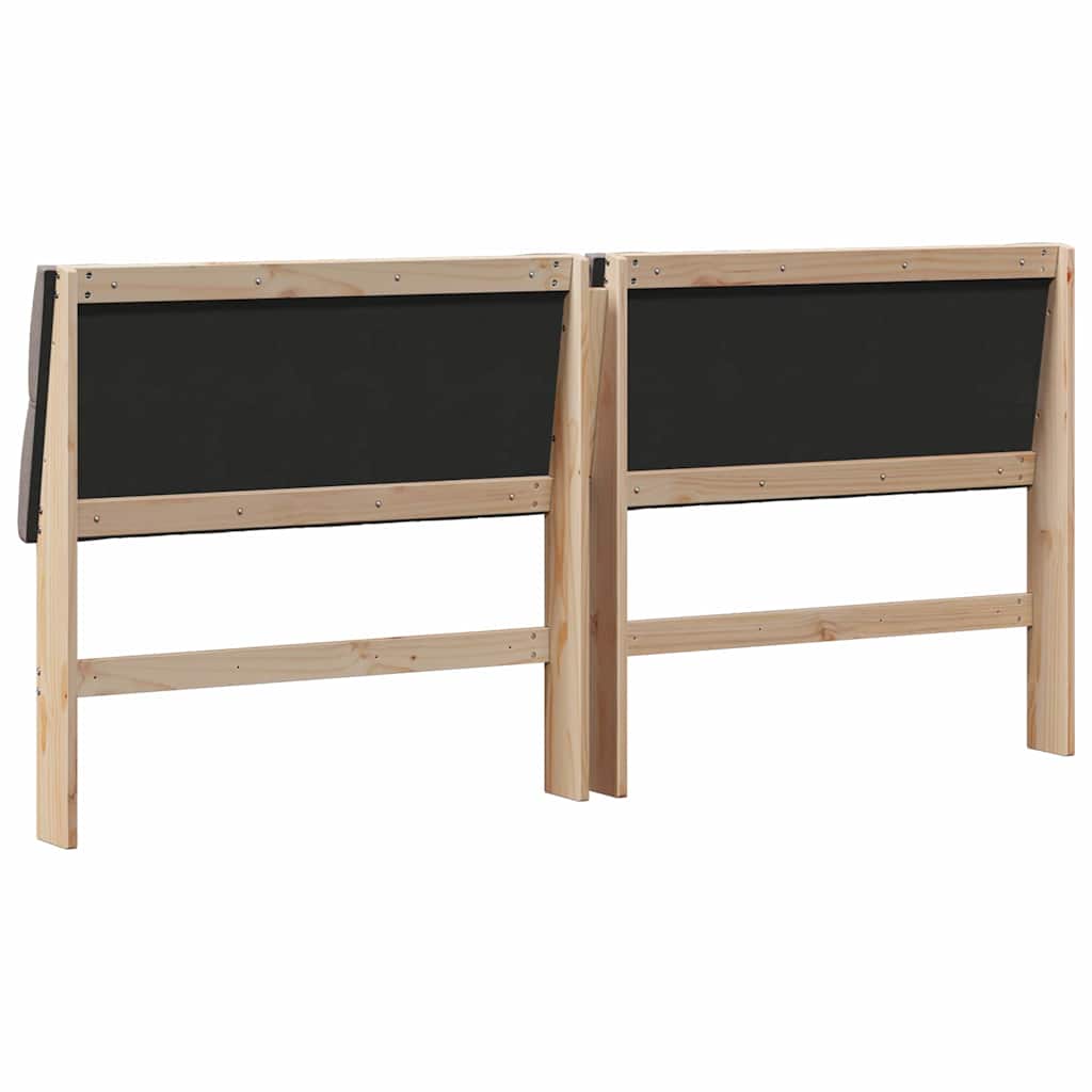 Gepolstertes Kopfteil Taupe 200 cm Massives Kiefernholz