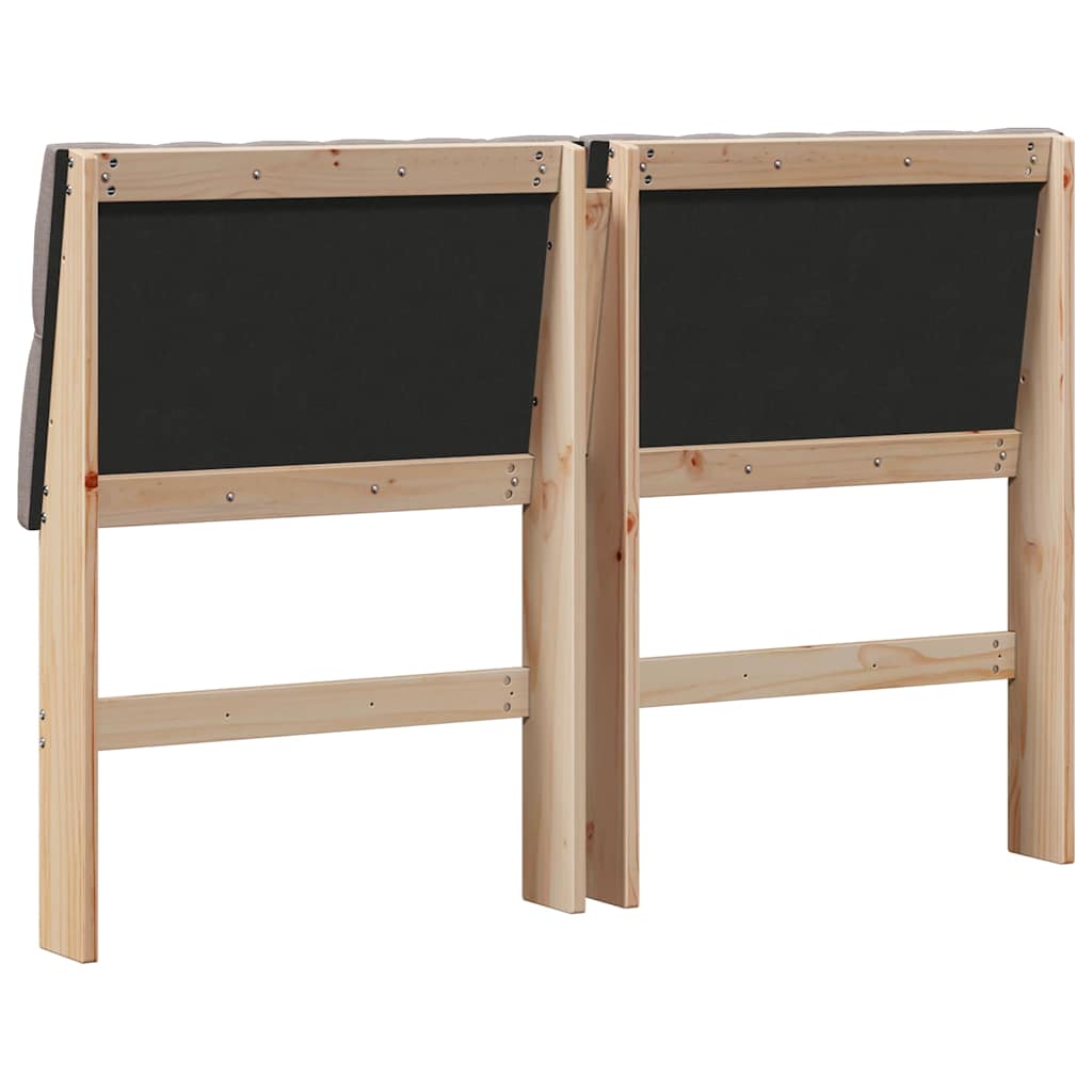 Gepolstertes Kopfteil Taupe 160 cm Massives Kiefernholz