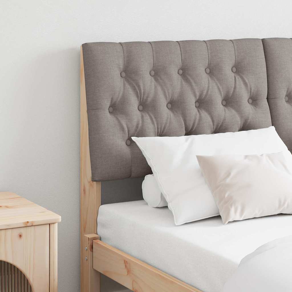 Gepolstertes Kopfteil Taupe 140 cm Massives Kiefernholz