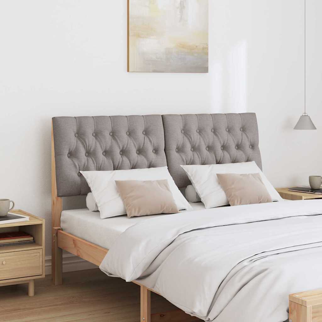 Gepolstertes Kopfteil Taupe 140 cm Massives Kiefernholz