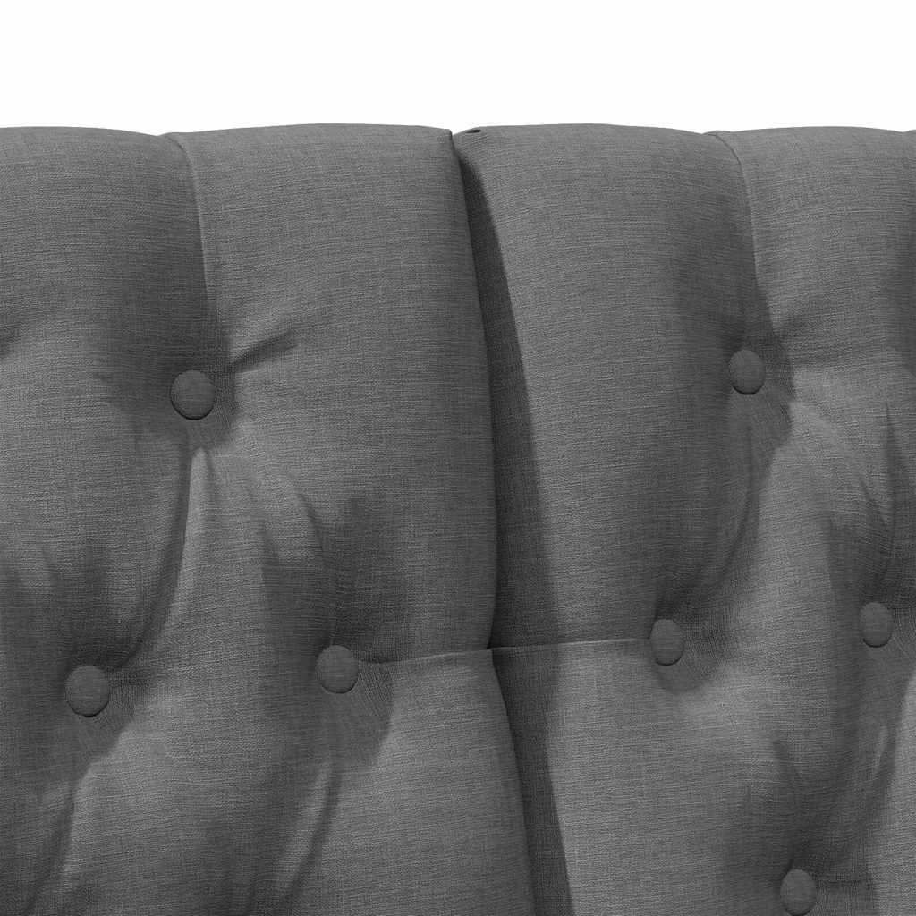 Gepolstertes Kopfteil Dunkelgrau 135 cm Massives Kiefernholz