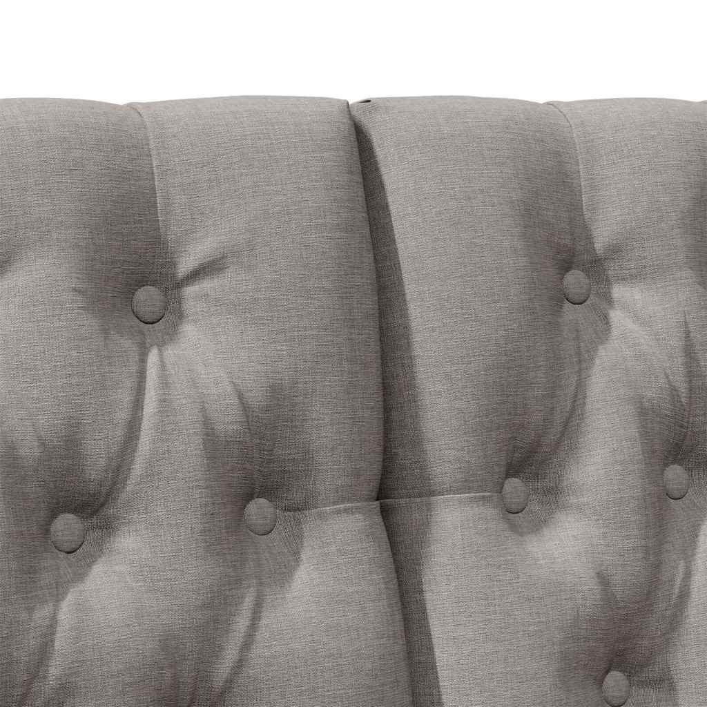 Gepolstertes Kopfteil Taupe 135 cm Massives Kiefernholz