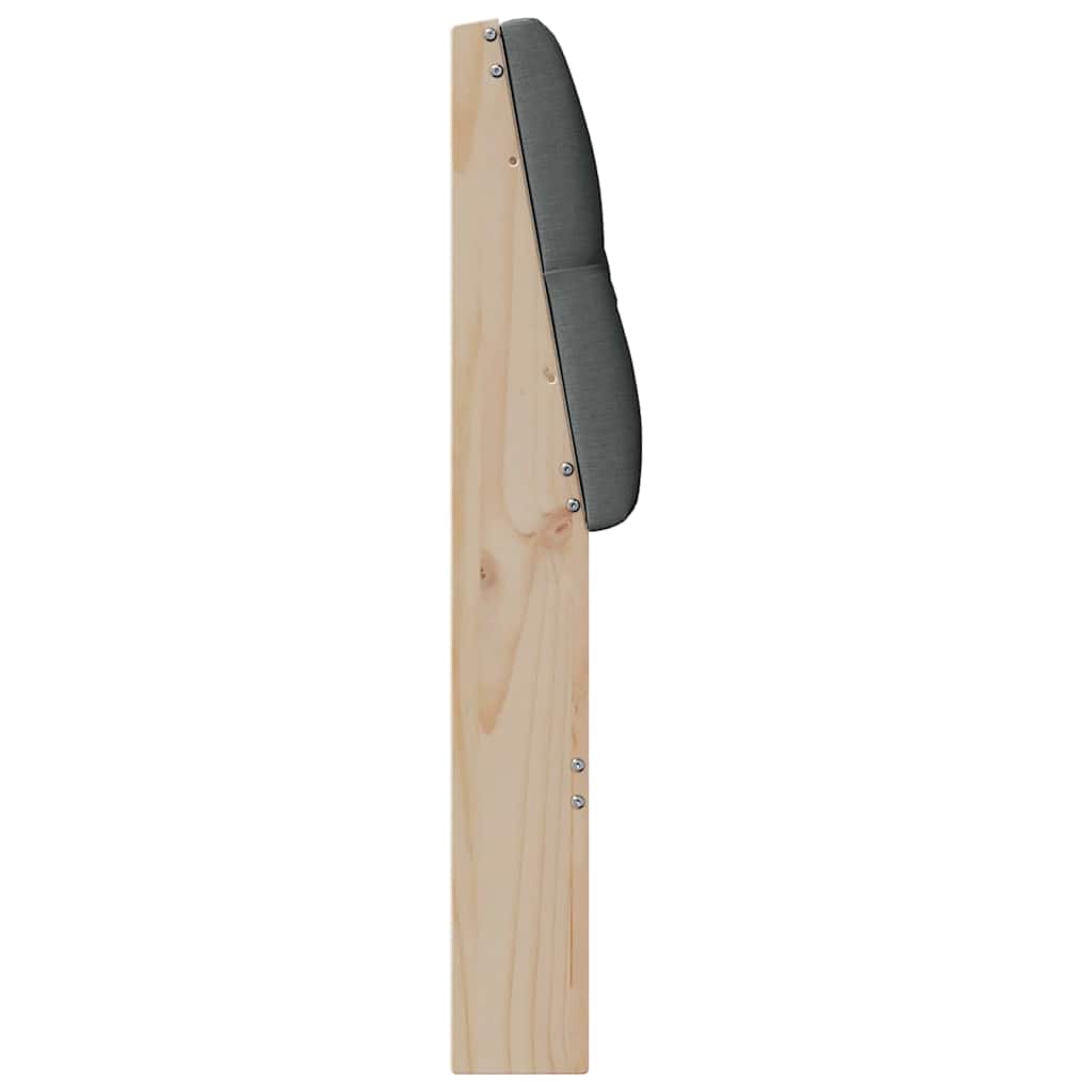 Gepolstertes Kopfteil Dunkelgrau 120 cm Massives Kiefernholz