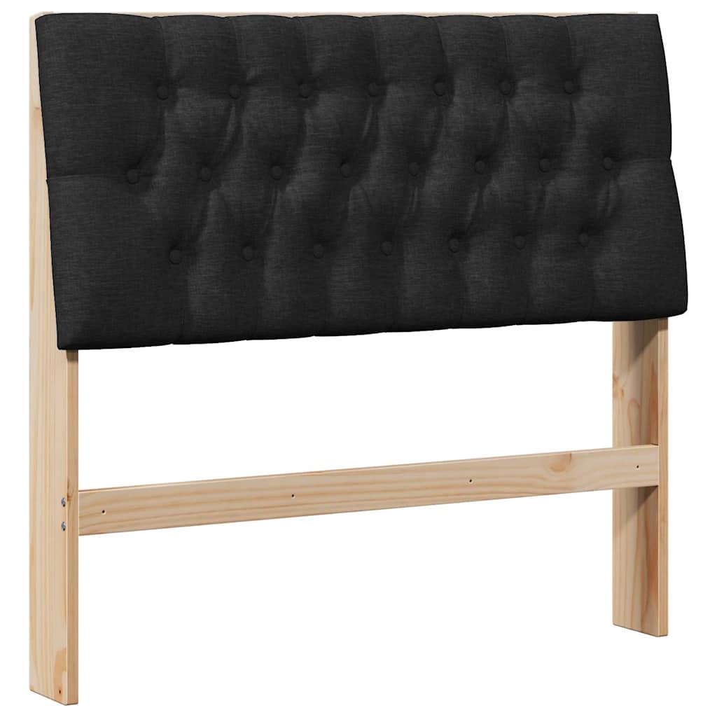 Gepolstertes Kopfteil Schwarz 100 cm Massives Kiefernholz
