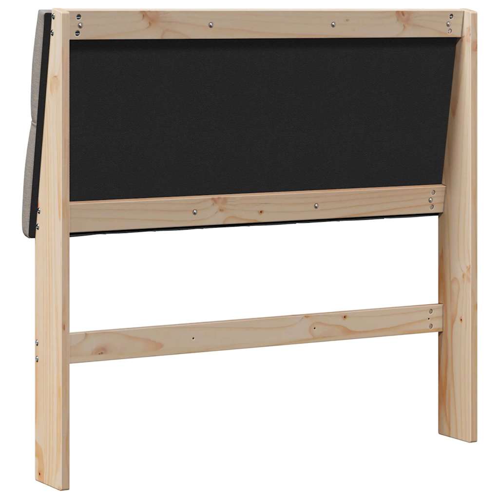Gepolstertes Kopfteil Taupe 100 cm Massives Kiefernholz