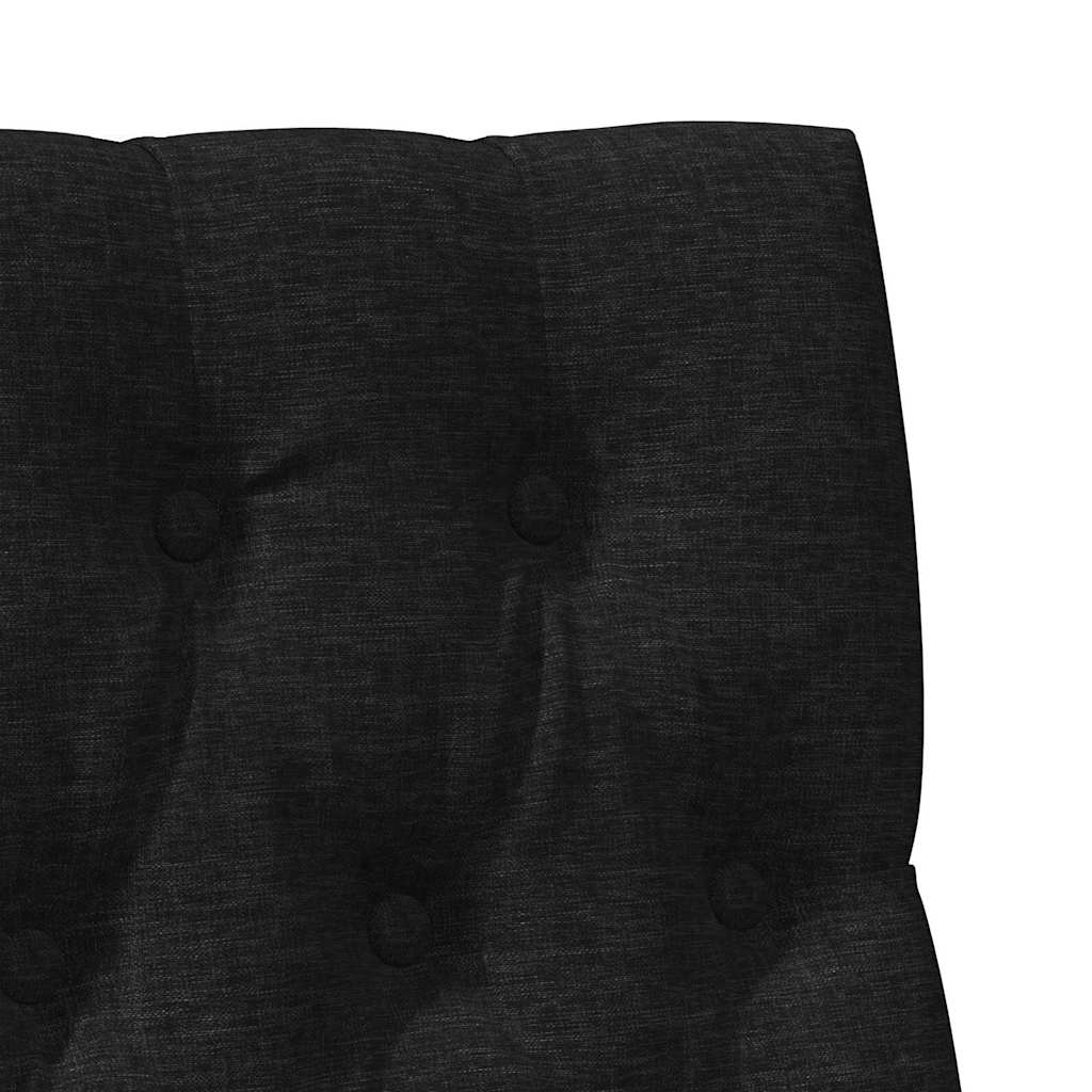 Gepolstertes Kopfteil Schwarz 90 cm Massives Kiefernholz