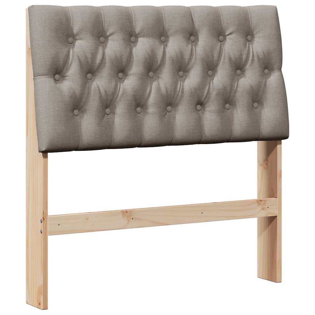Gepolstertes Kopfteil Taupe 90 cm Massives Kiefernholz