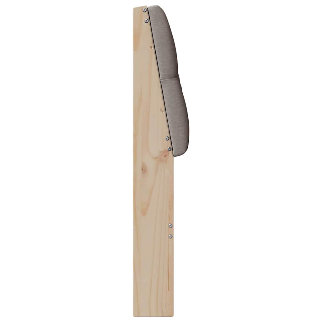 Gepolstertes Kopfteil Taupe 90 cm Massives Kiefernholz