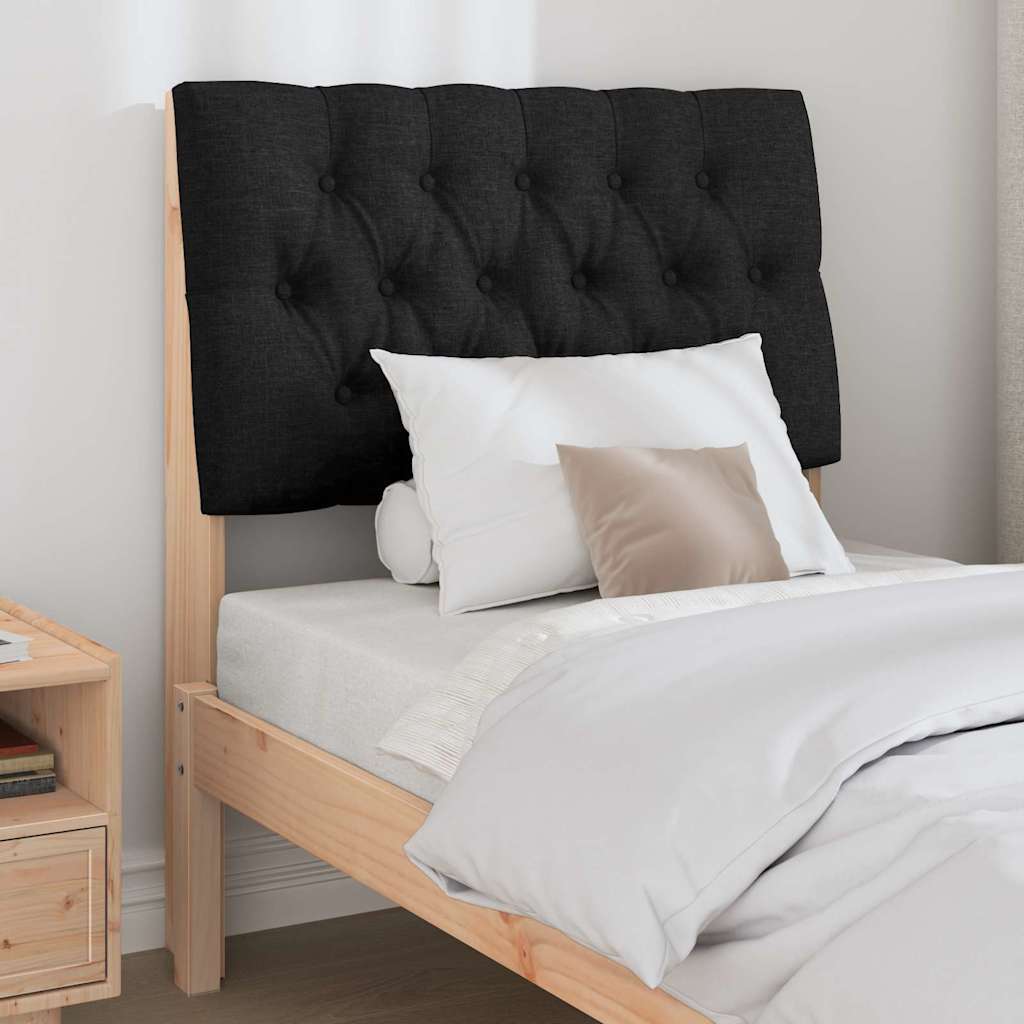 Gepolstertes Kopfteil Schwarz 80 cm Massives Kiefernholz
