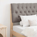 Gepolstertes Kopfteil Taupe 80 cm Massives Kiefernholz