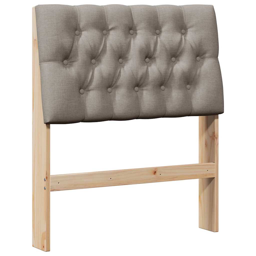 Gepolstertes Kopfteil Taupe 80 cm Massives Kiefernholz