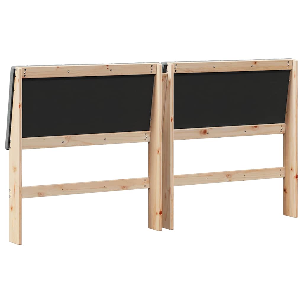 Gepolstertes Kopfteil Dunkelgrau 200 cm Massives Kiefernholz