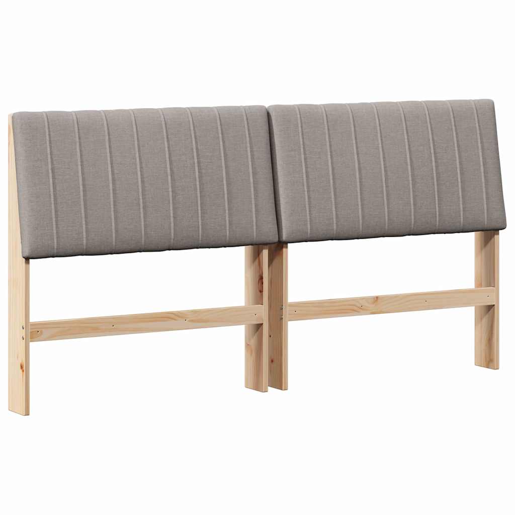 Gepolstertes Kopfteil Taupe 200 cm Massives Kiefernholz