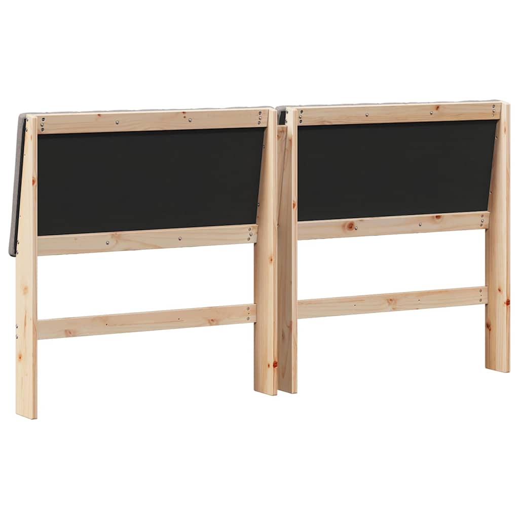 Gepolstertes Kopfteil Taupe 200 cm Massives Kiefernholz