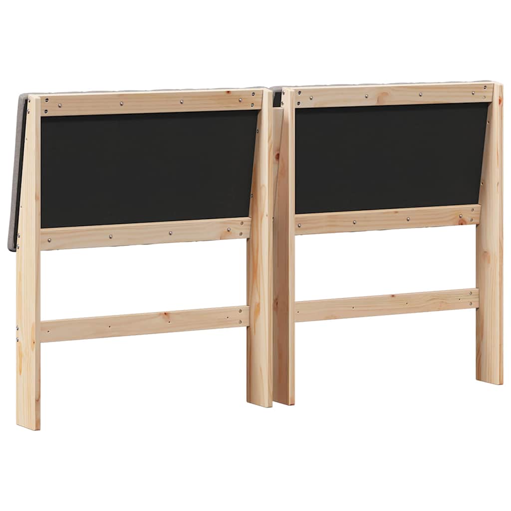 Gepolstertes Kopfteil Taupe 160 cm Massives Kiefernholz