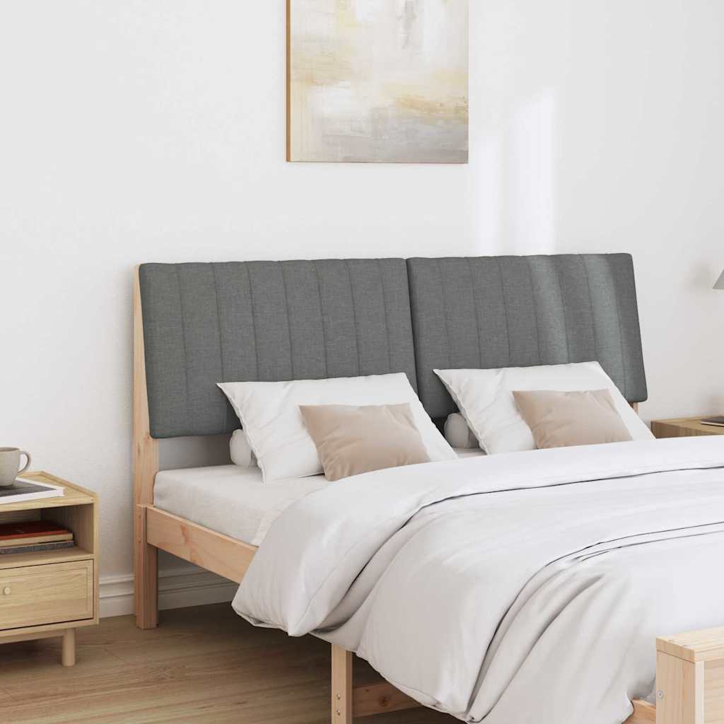 Gepolstertes Kopfteil Dunkelgrau 150 cm Massives Kiefernholz