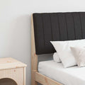 Gepolstertes Kopfteil Schwarz 150 cm Massives Kiefernholz