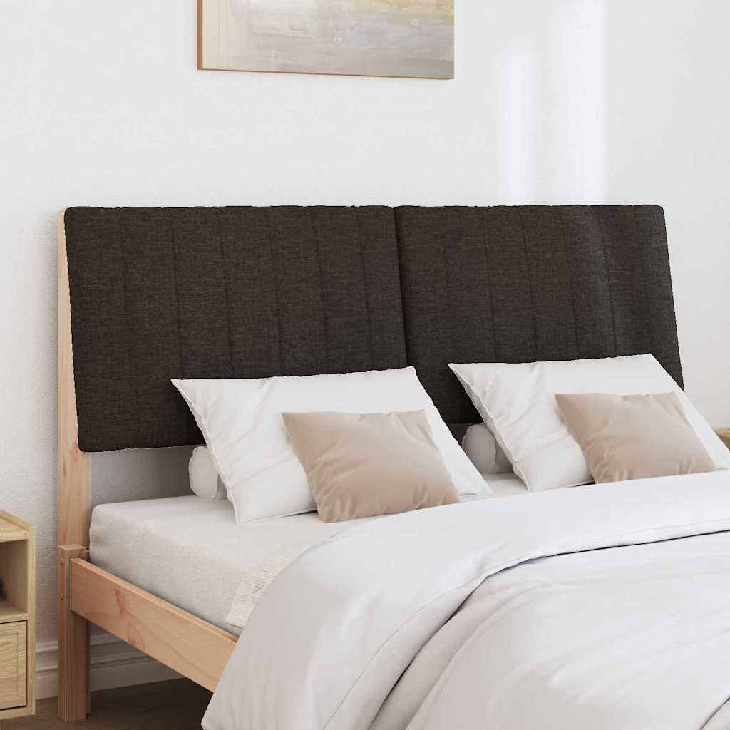 Gepolstertes Kopfteil Schwarz 135 cm Massives Kiefernholz
