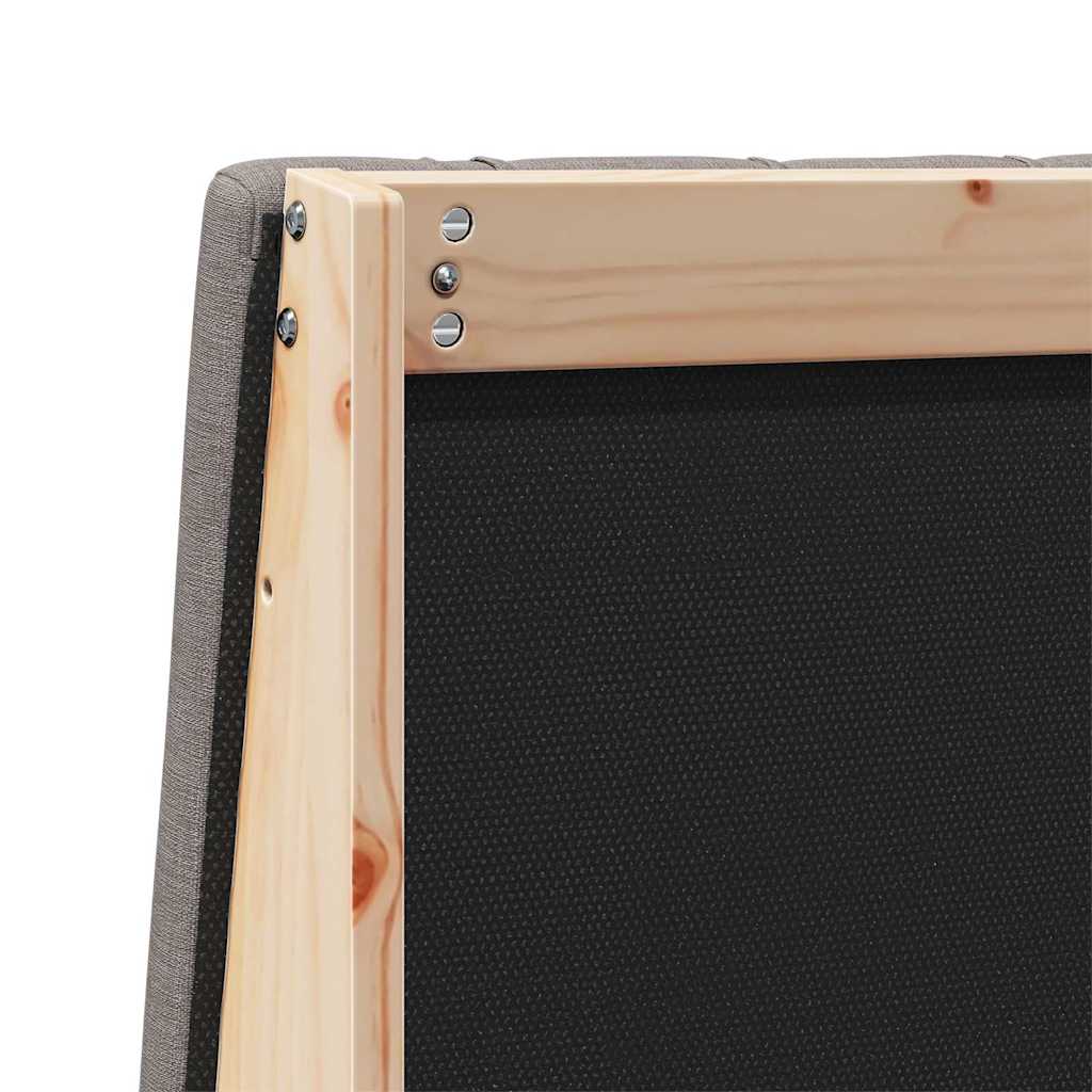 Gepolstertes Kopfteil Taupe 135 cm Massives Kiefernholz