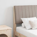 Gepolstertes Kopfteil Taupe 135 cm Massives Kiefernholz