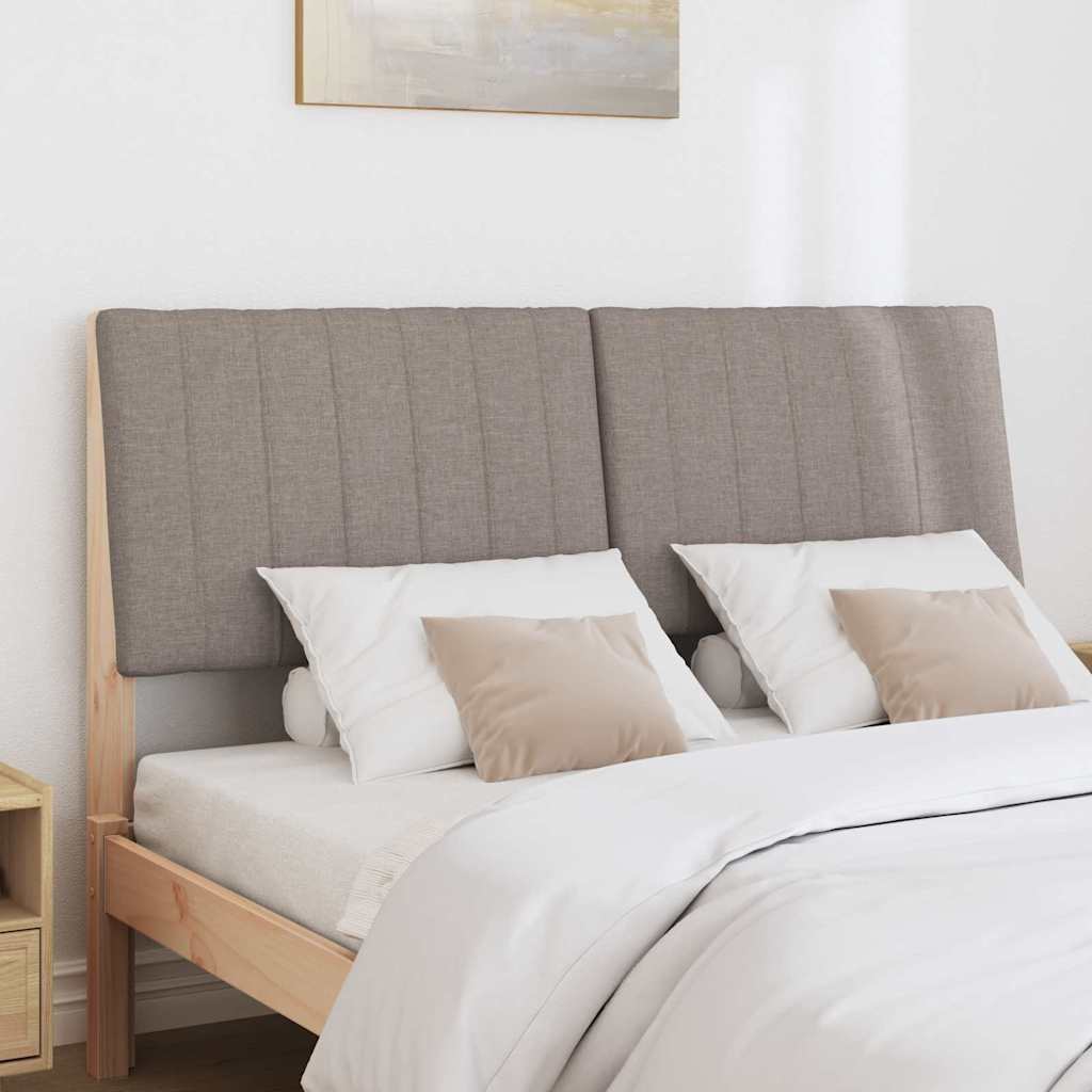 Gepolstertes Kopfteil Taupe 135 cm Massives Kiefernholz