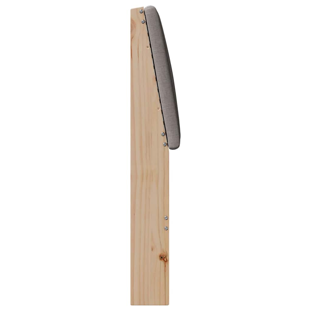 Gepolstertes Kopfteil Taupe 135 cm Massives Kiefernholz