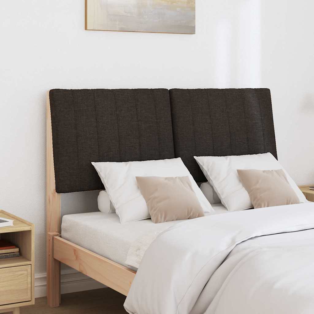 Gepolstertes Kopfteil Schwarz 120 cm Massives Kiefernholz